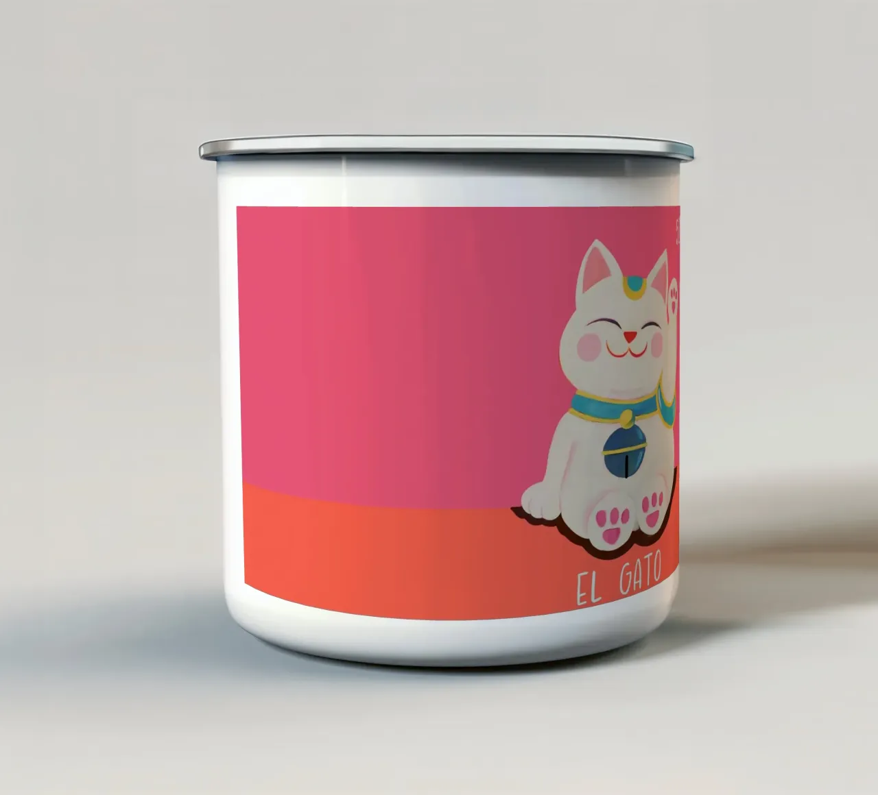 52 El Gato The Cat tazza in smalto da cafelab