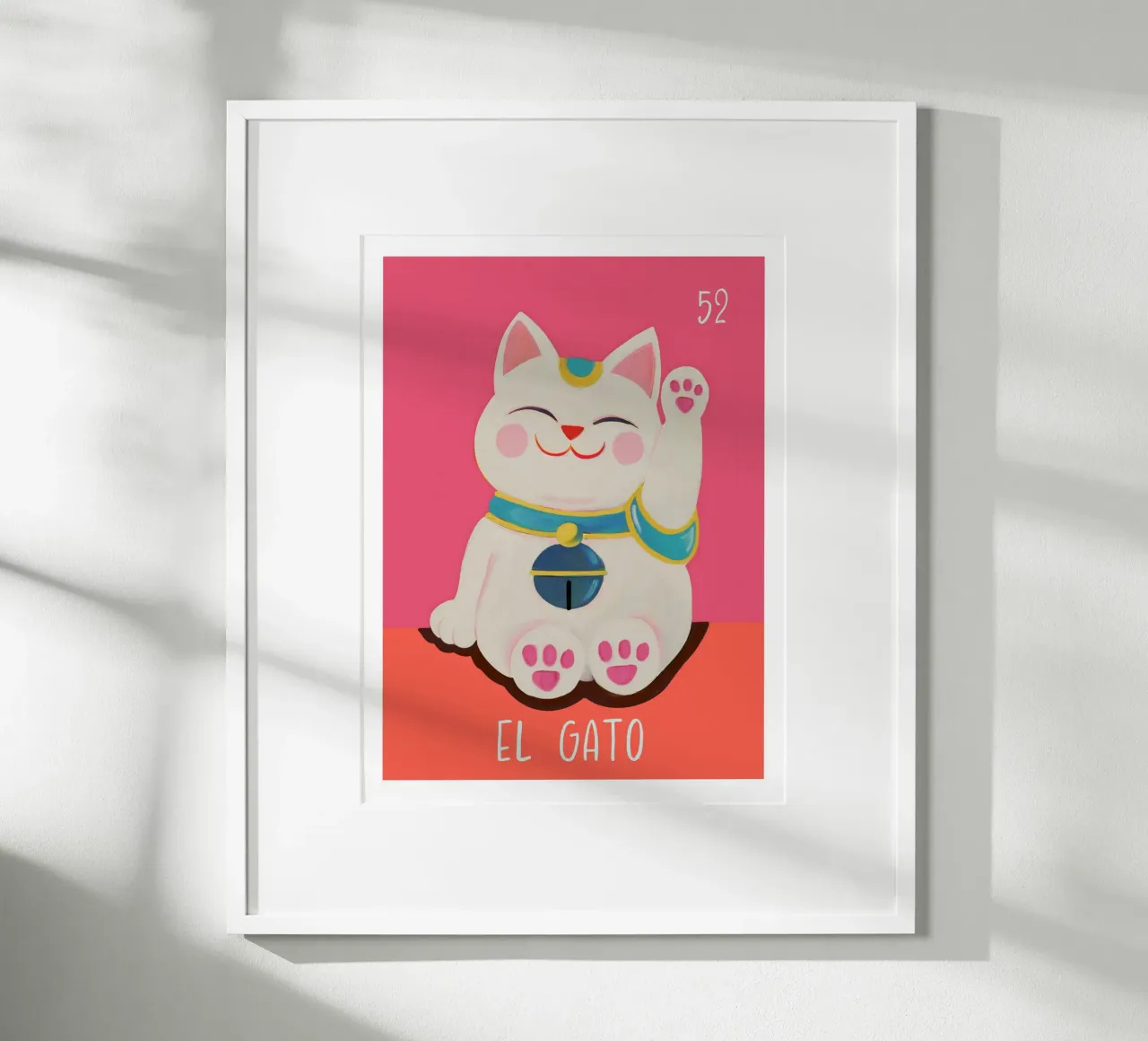 52 El Gato The Cat poster con telaio in plastica da cafelab