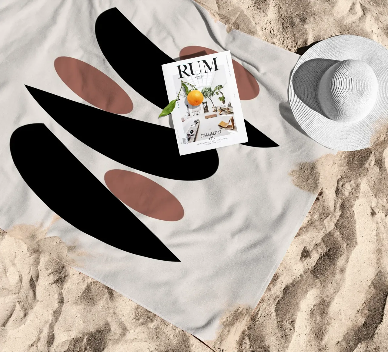 Astratto Boho metà secolo Pattern 04 telo mare da Paigaam Studio