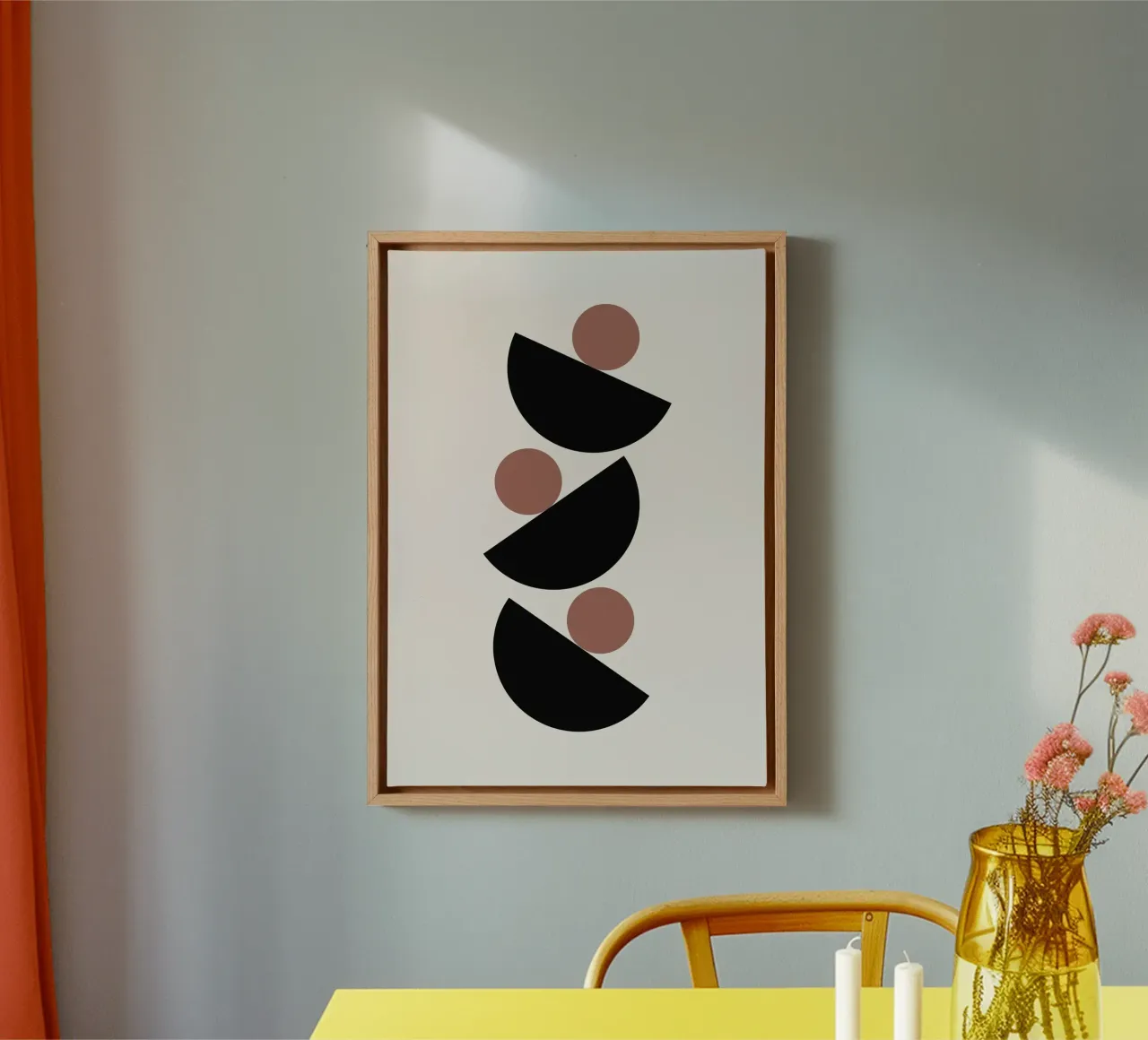 Astratto Boho metà secolo Pattern 04 tela da Paigaam Studio