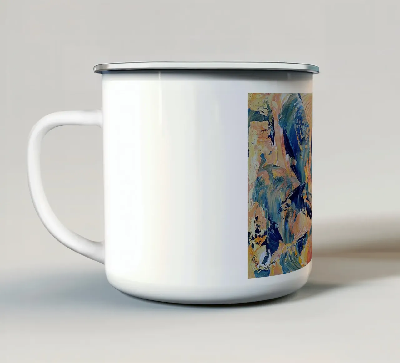 IDEAL GIFT 40 tazza in smalto da Thierry Vobmann Abstract painting