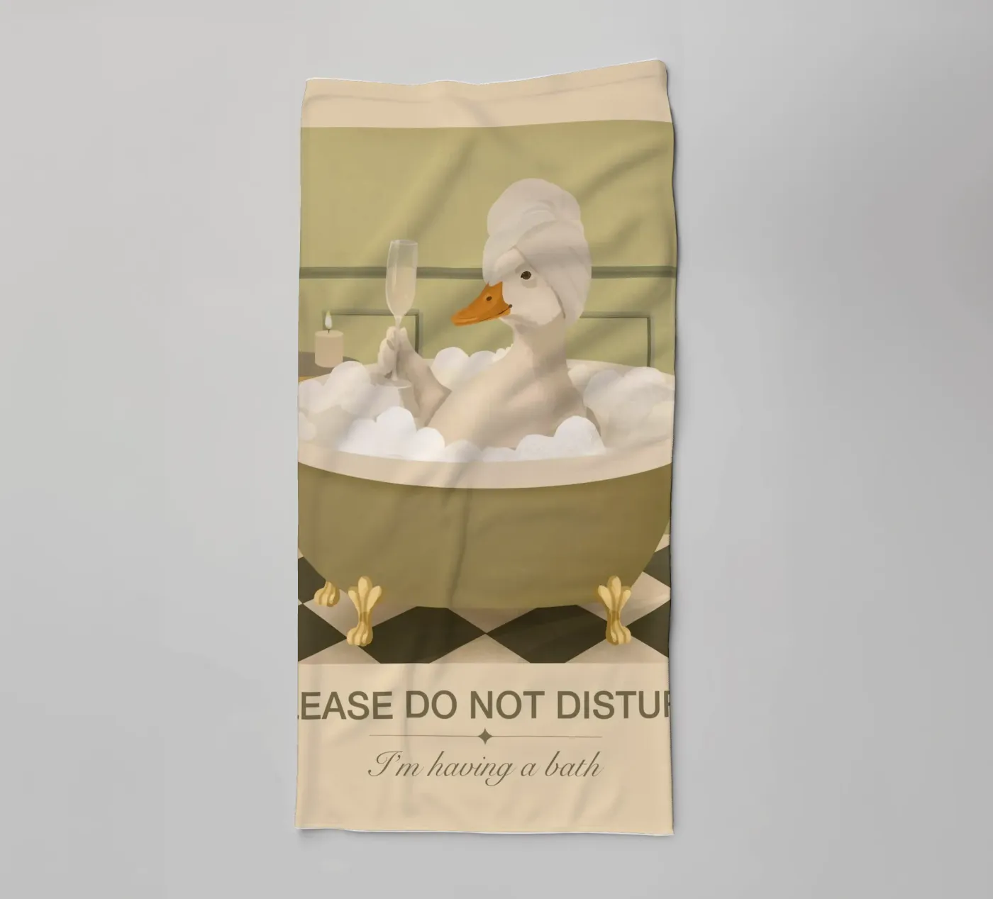 Bath duck badhanddoek van PetrArts