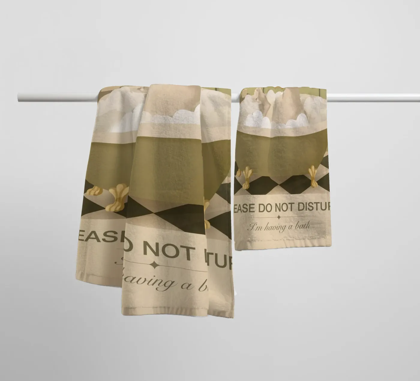 Bath duck badhanddoek van PetrArts