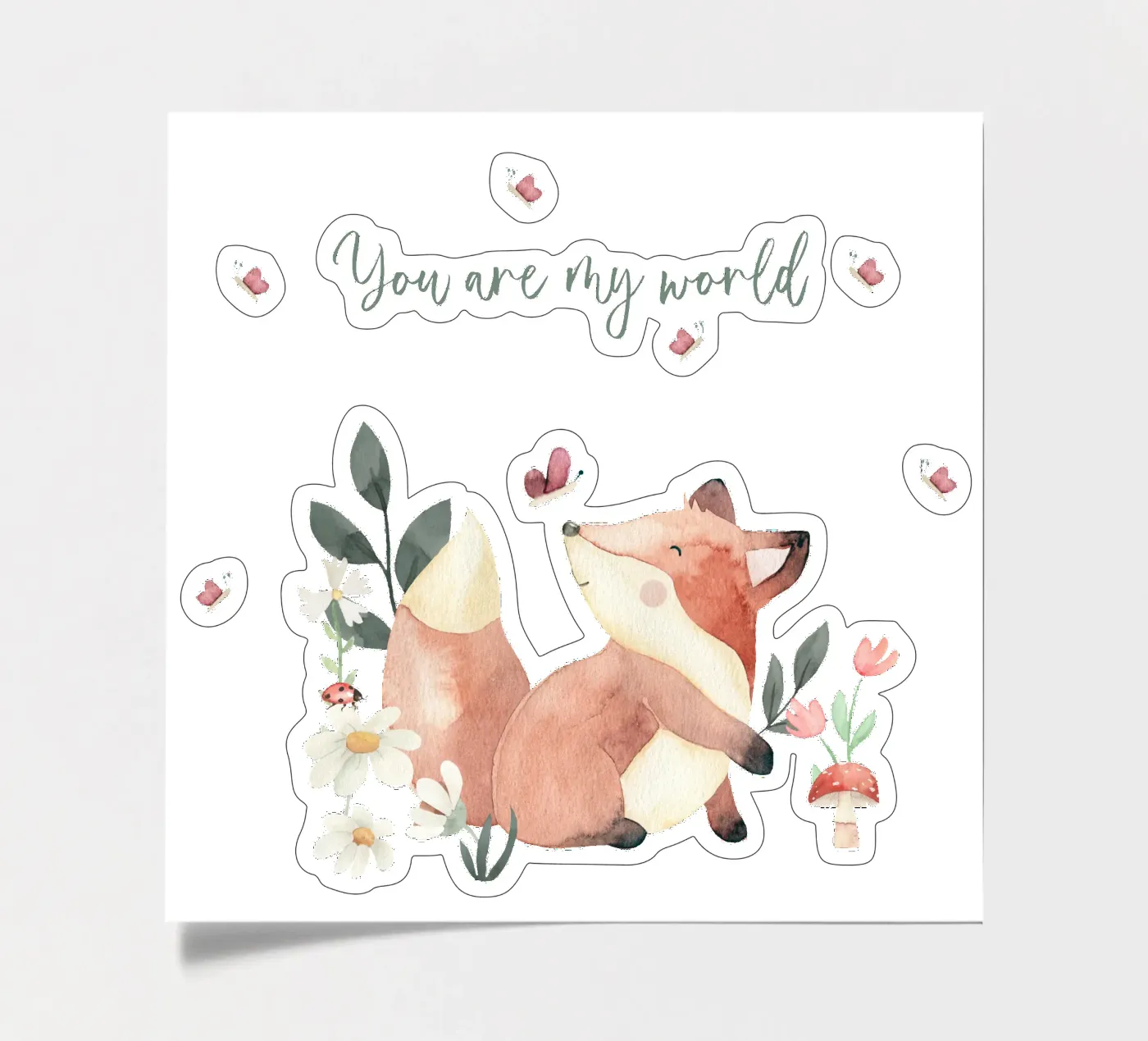 Foxy sticker sheet by Sabrina Ziegenhorn