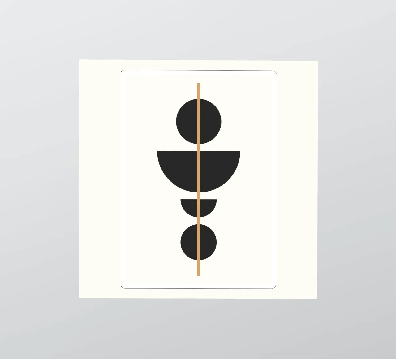 Astratto Boho metà secolo Pattern 05 adesivo da Paigaam Studio