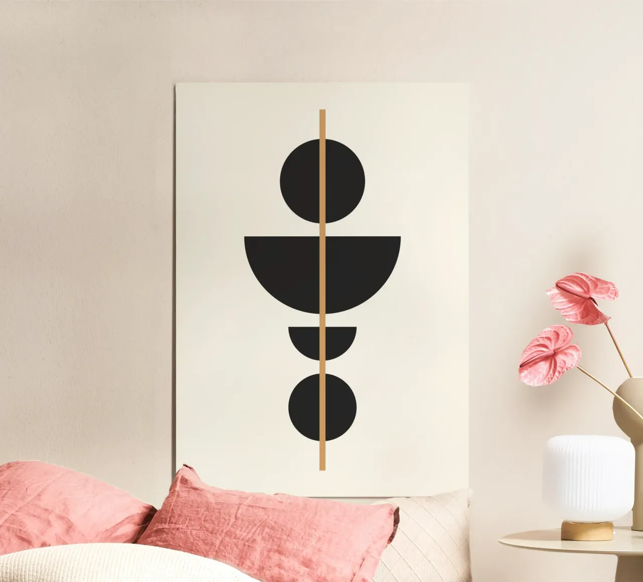 Abstract Boho mid century Pattern 05 alu-dibond by Paigaam Studio