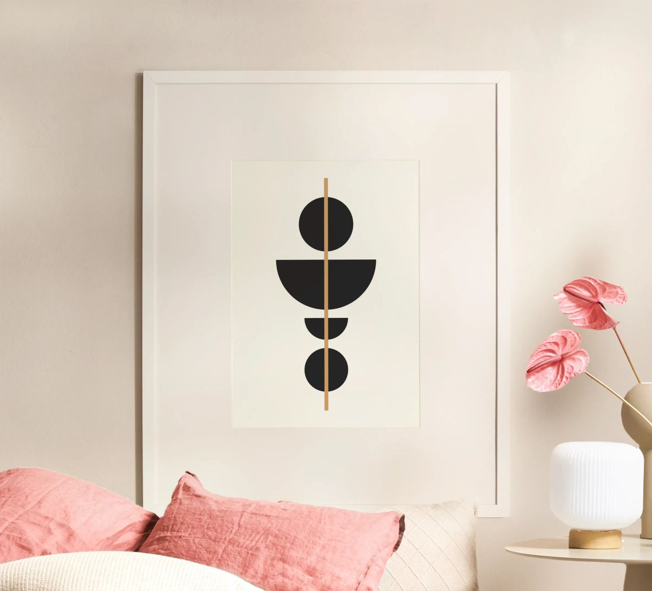 Abstrait Boho mid century Motif 05 poster de Paigaam Studio