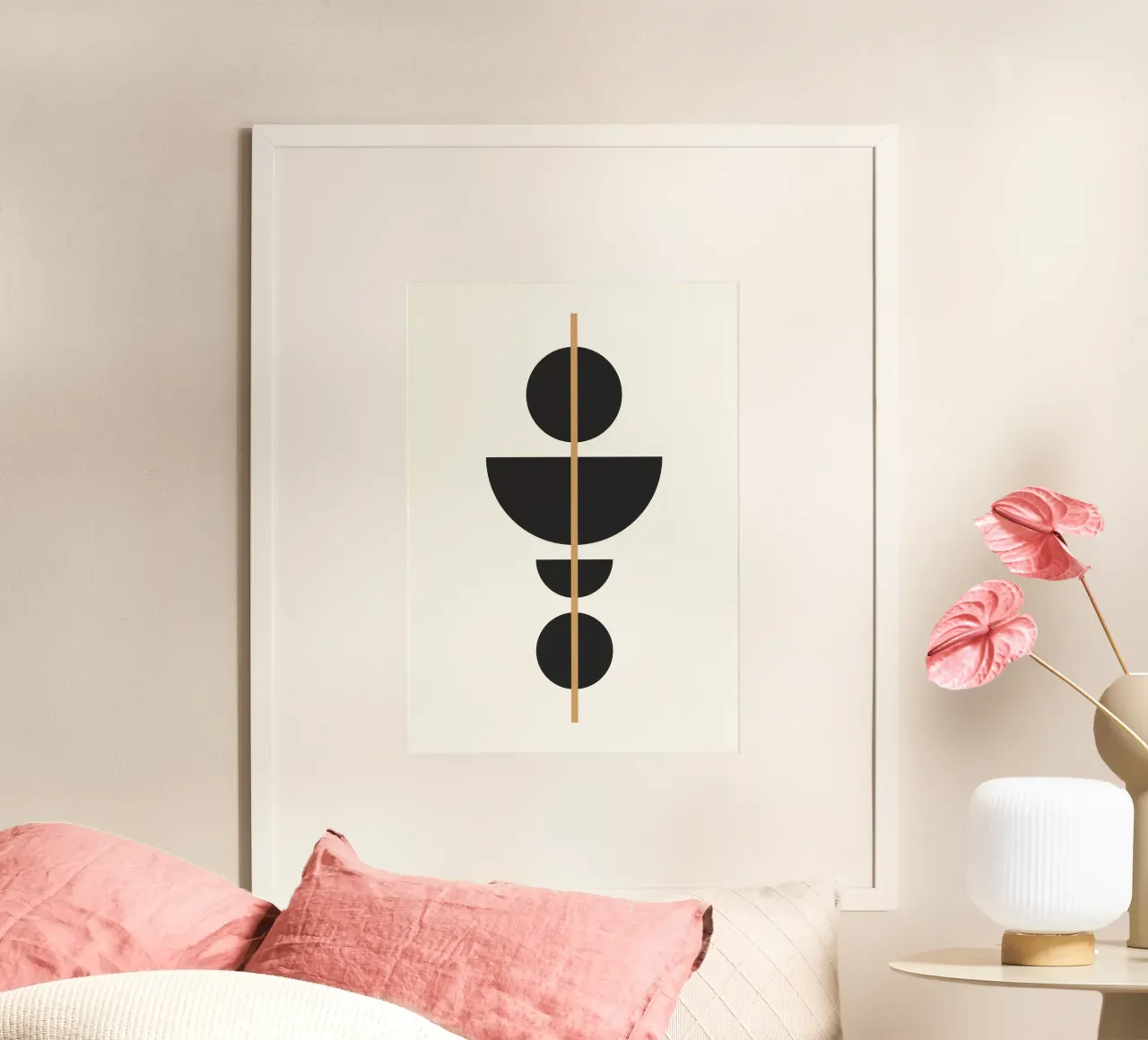 Astratto Boho metà secolo Pattern 05 poster da Paigaam Studio