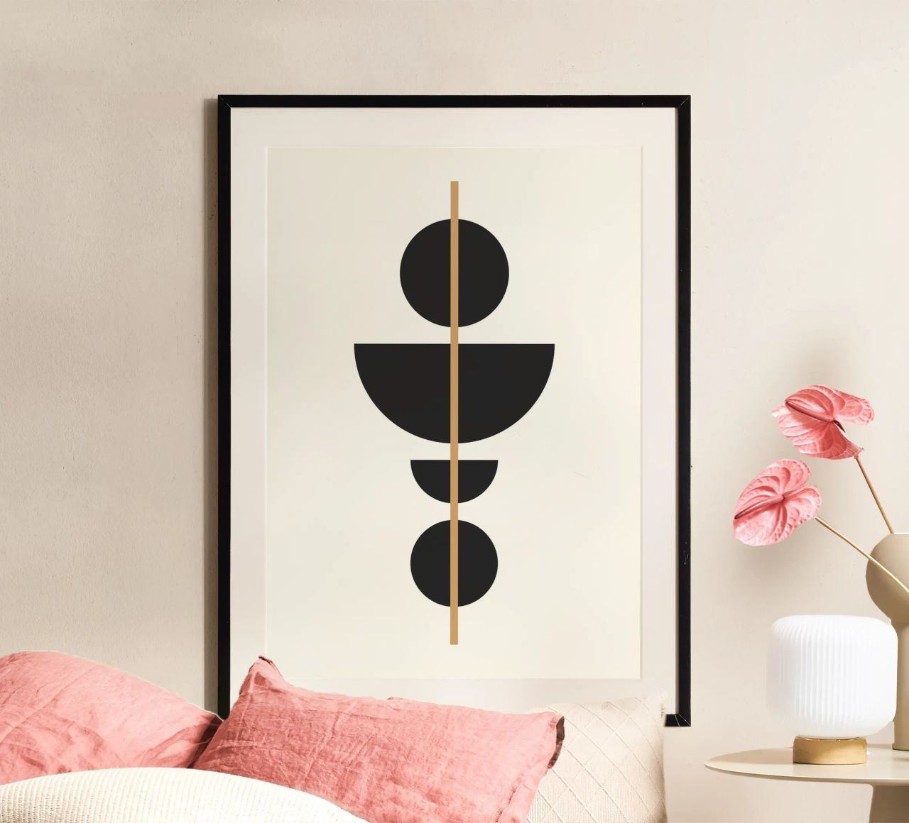 Abstrait Boho mid century Motif 05 poster de Paigaam Studio