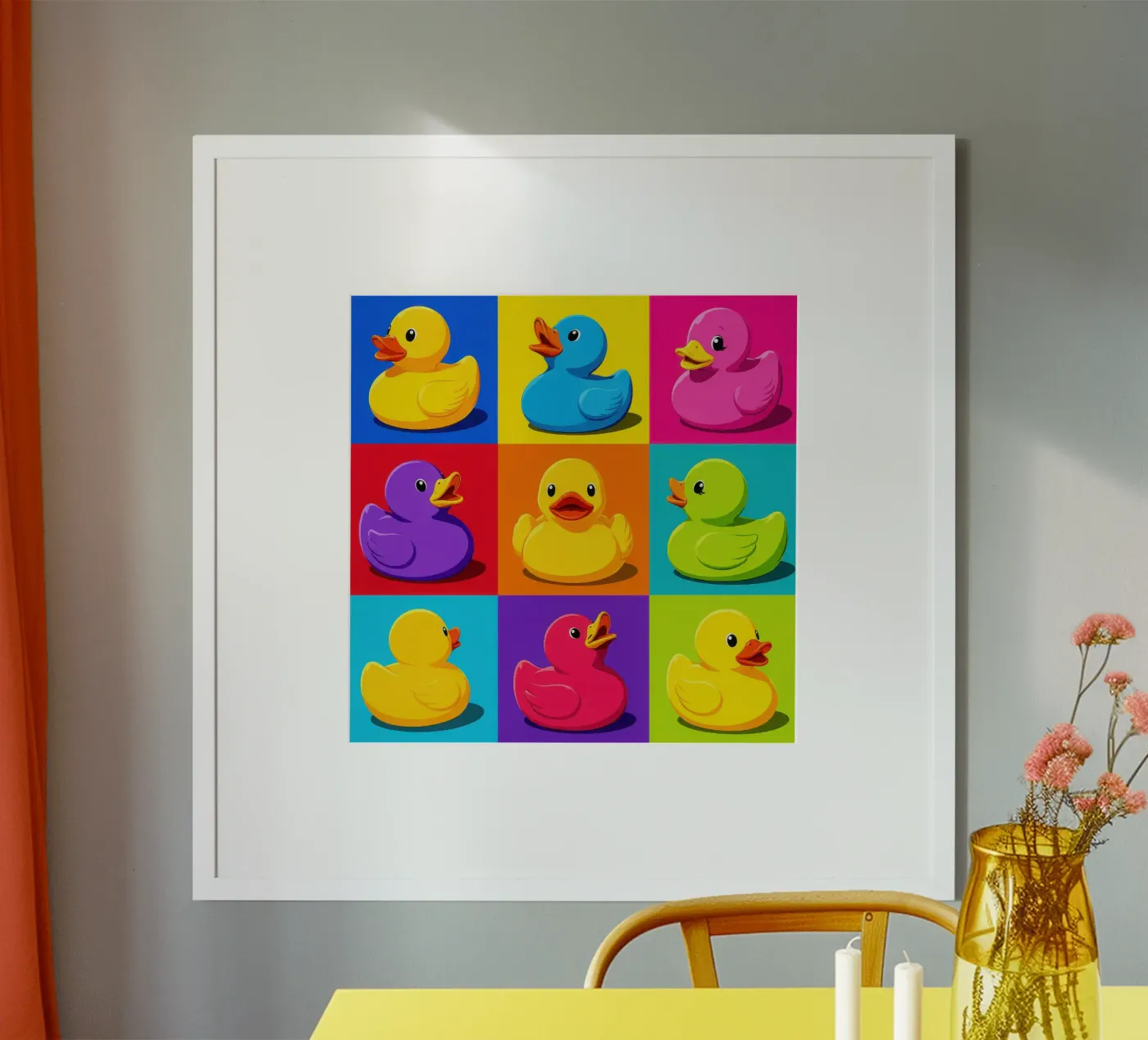 Pretty duck poster by child learning