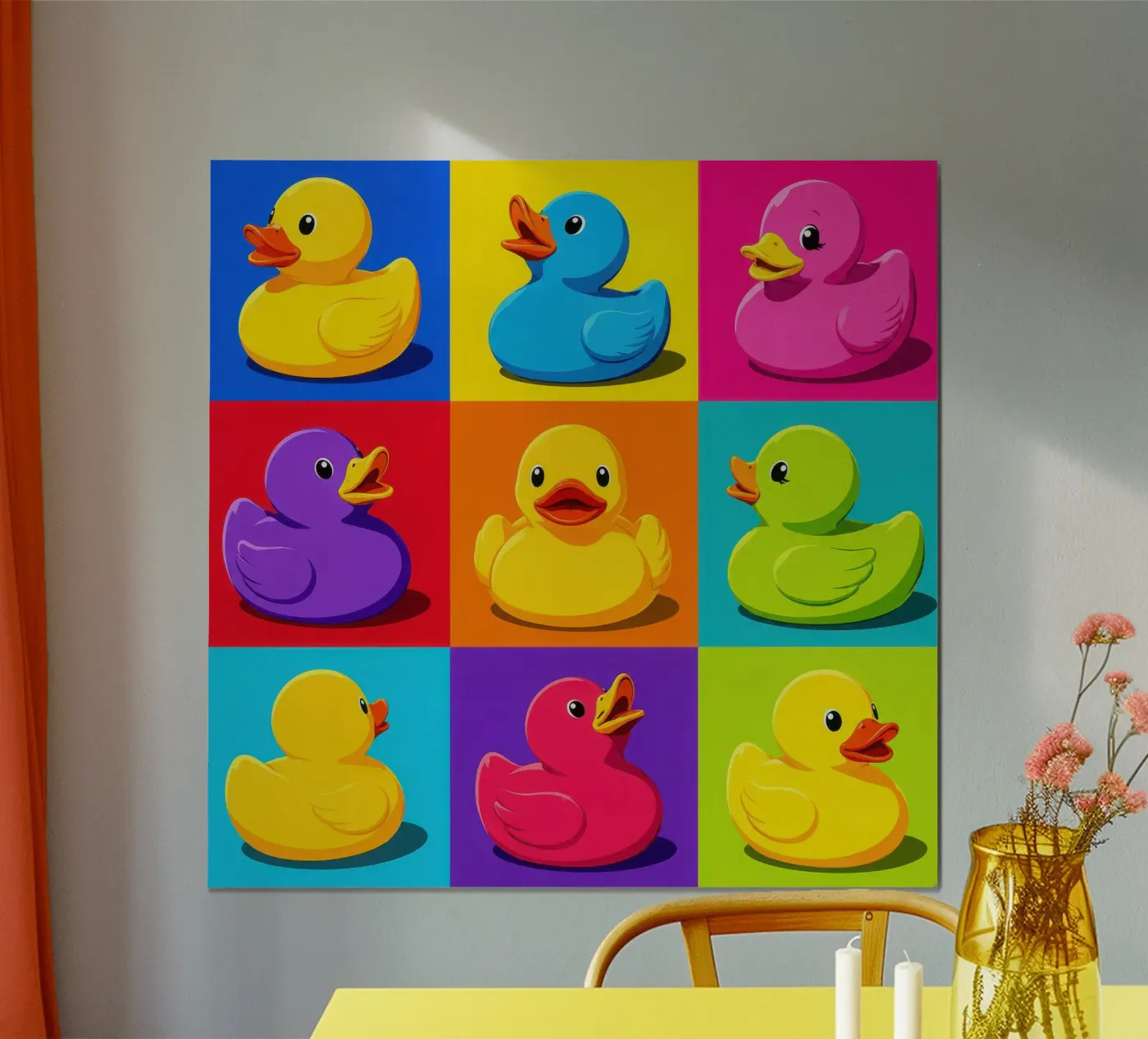 Pretty duck poster by child learning