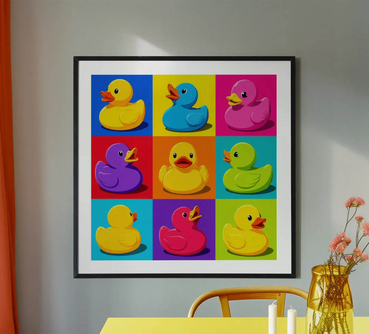 Pretty duck poster by child learning
