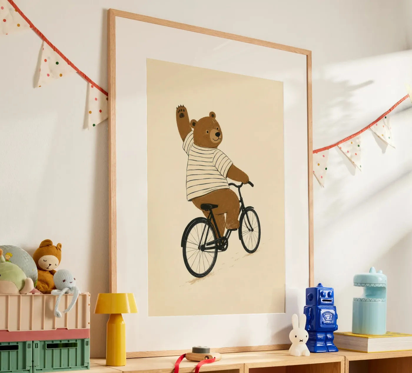 Riding Bear poster by child learning