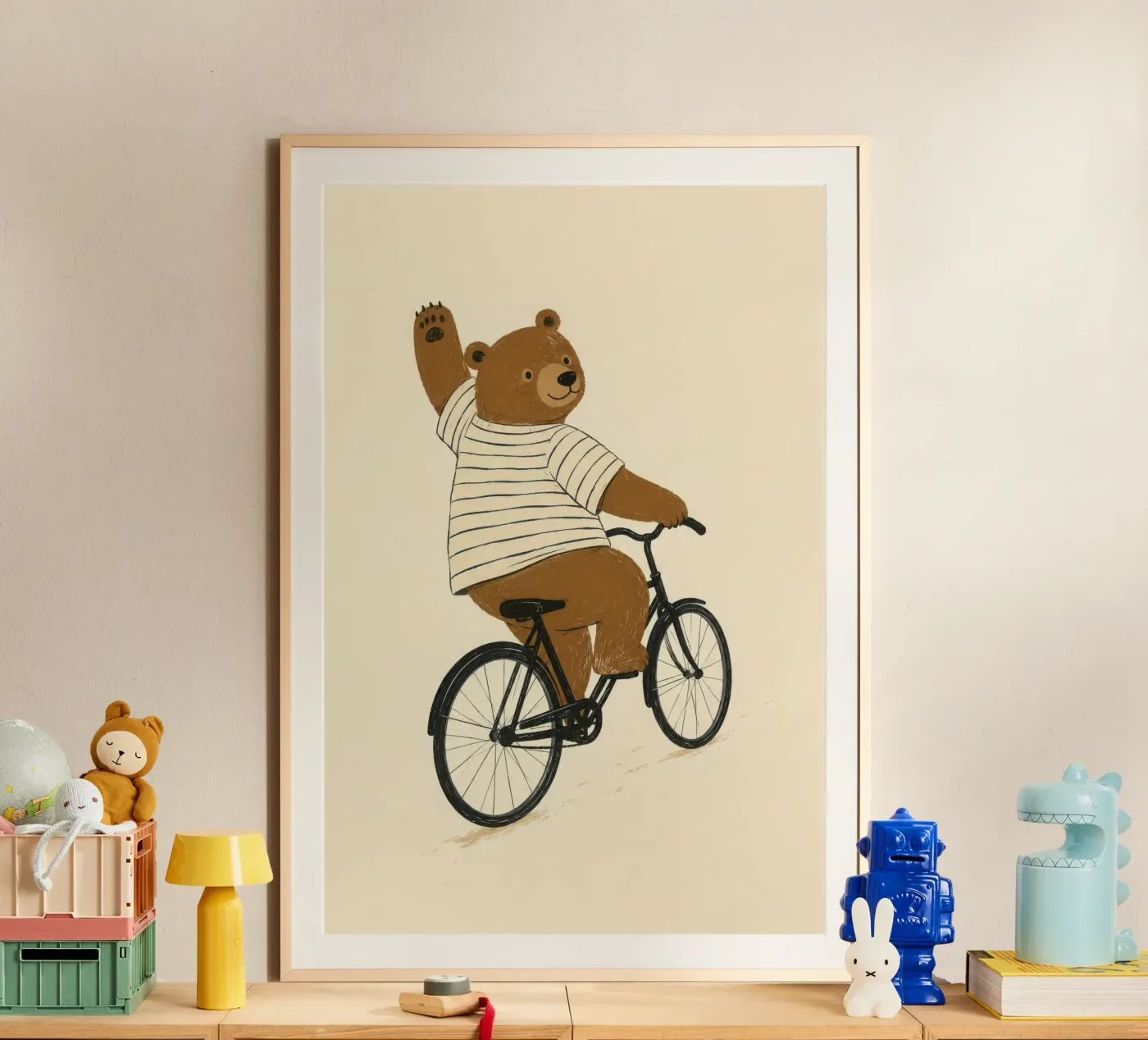 Riding Bear poster by child learning