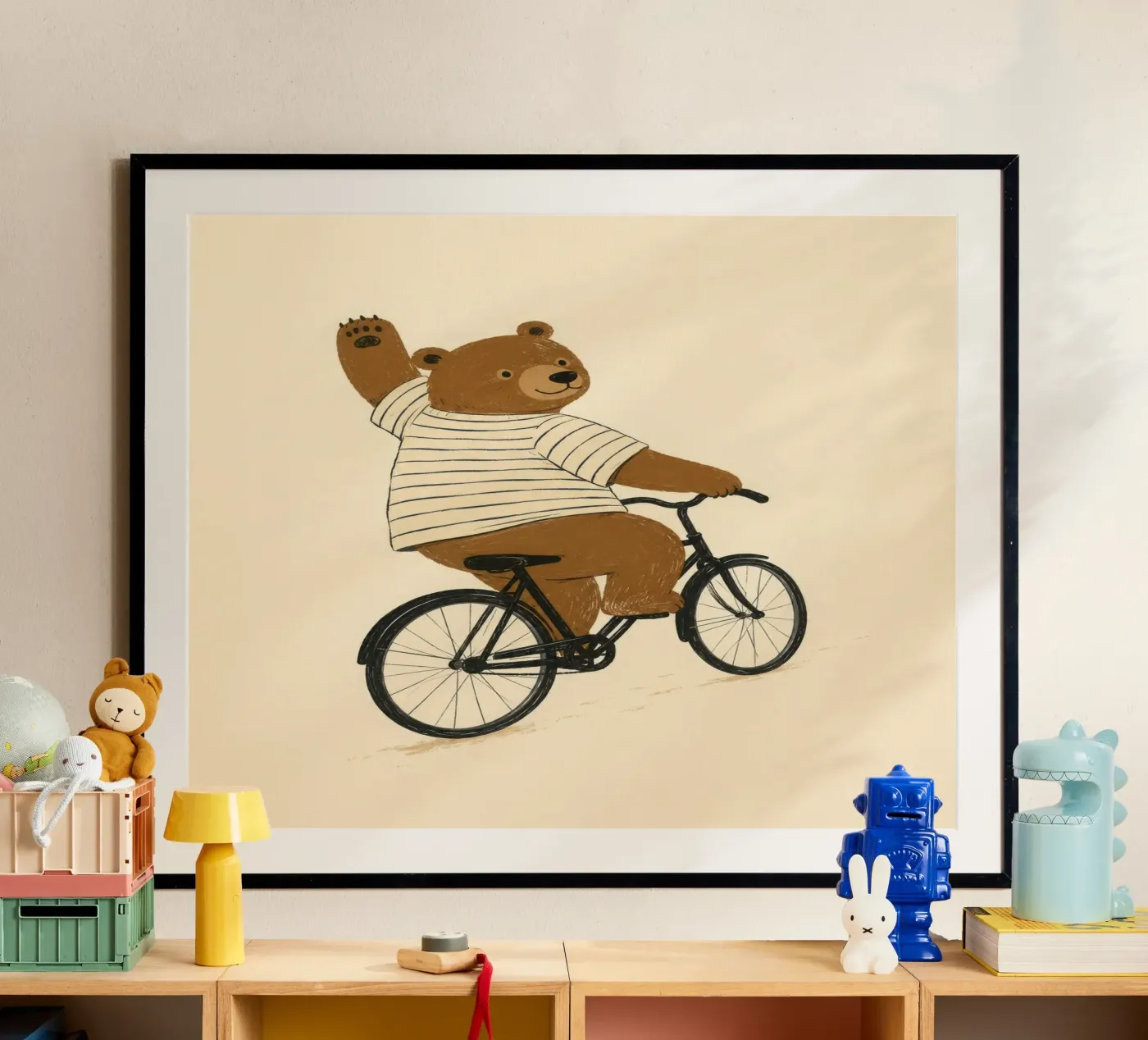 Riding Bear poster by child learning