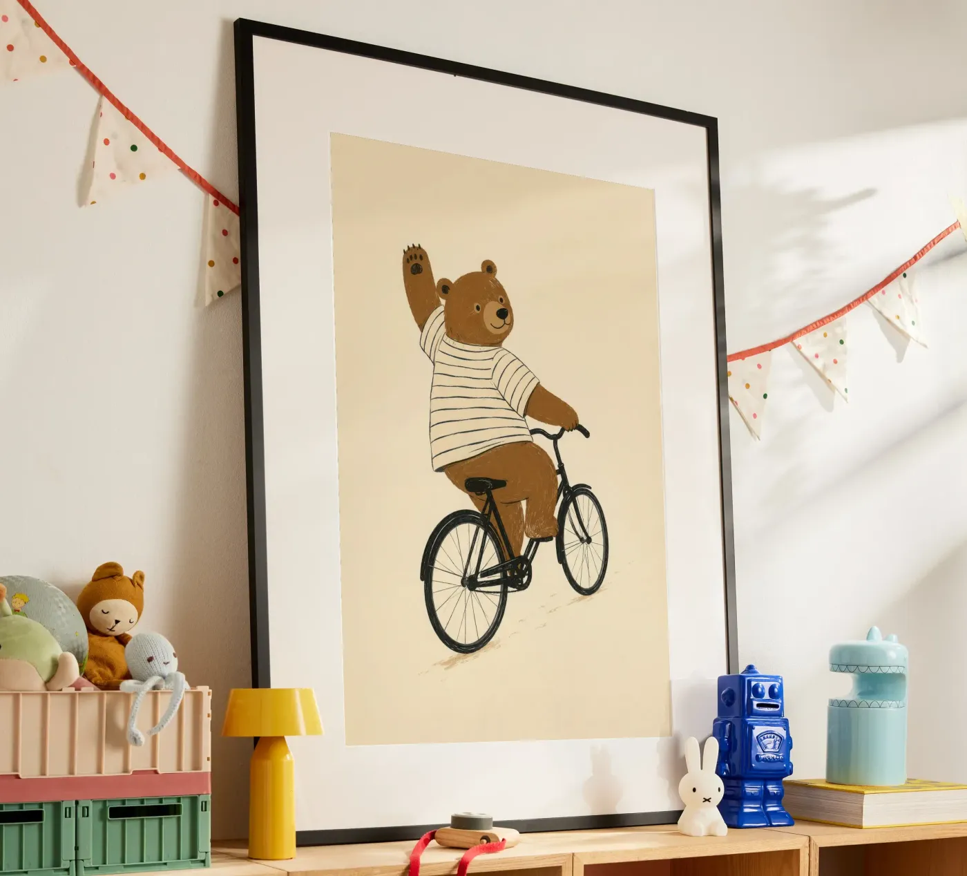 Riding Bear poster by child learning