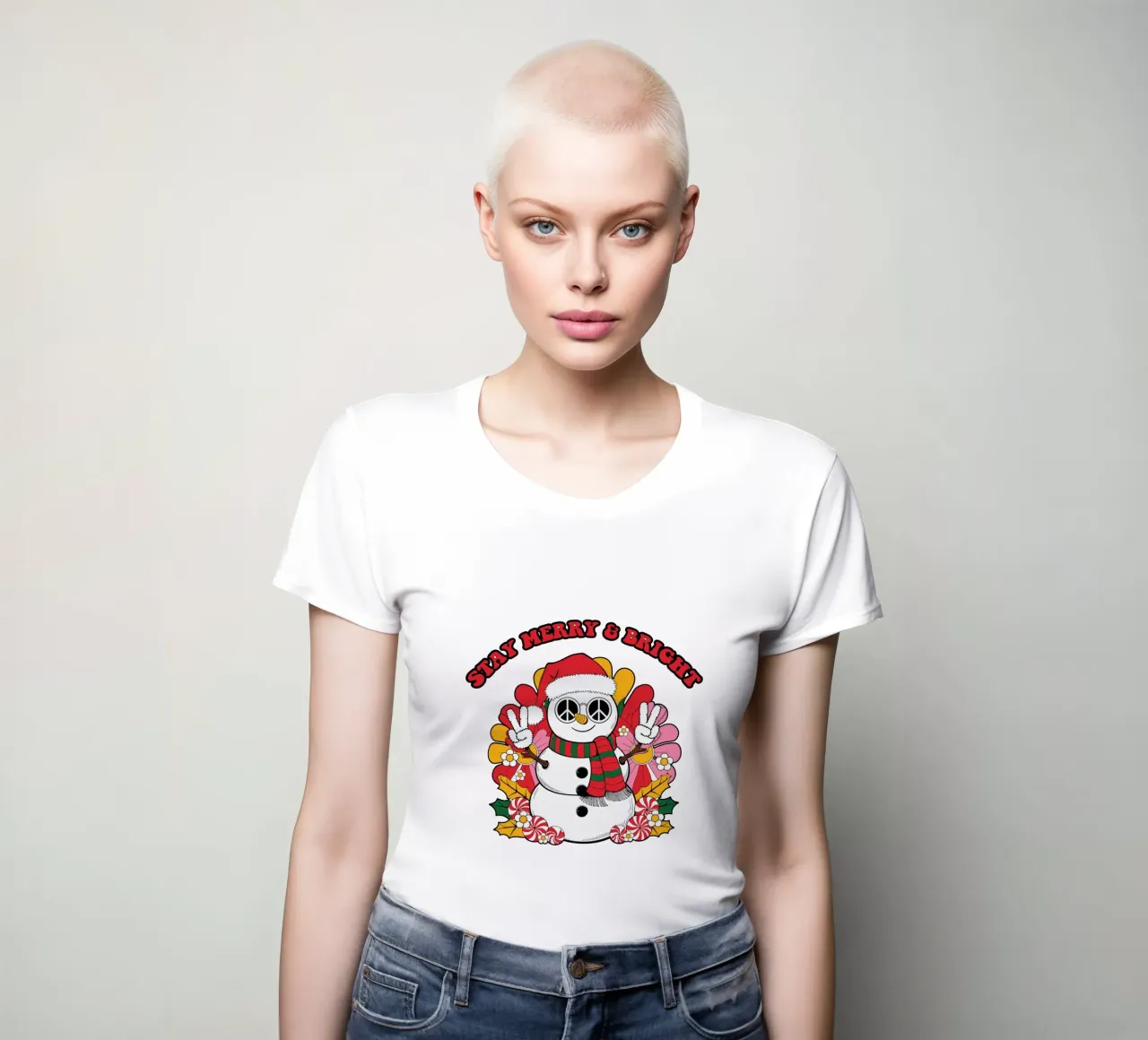 Stay Merry & Bright t-shirt da donna da edsonramosart