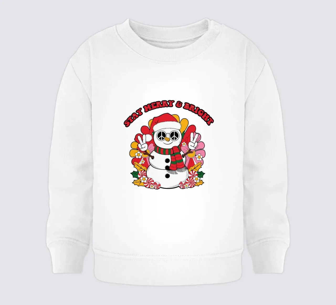 Stay Merry & Bright felpa neonato da edsonramosart