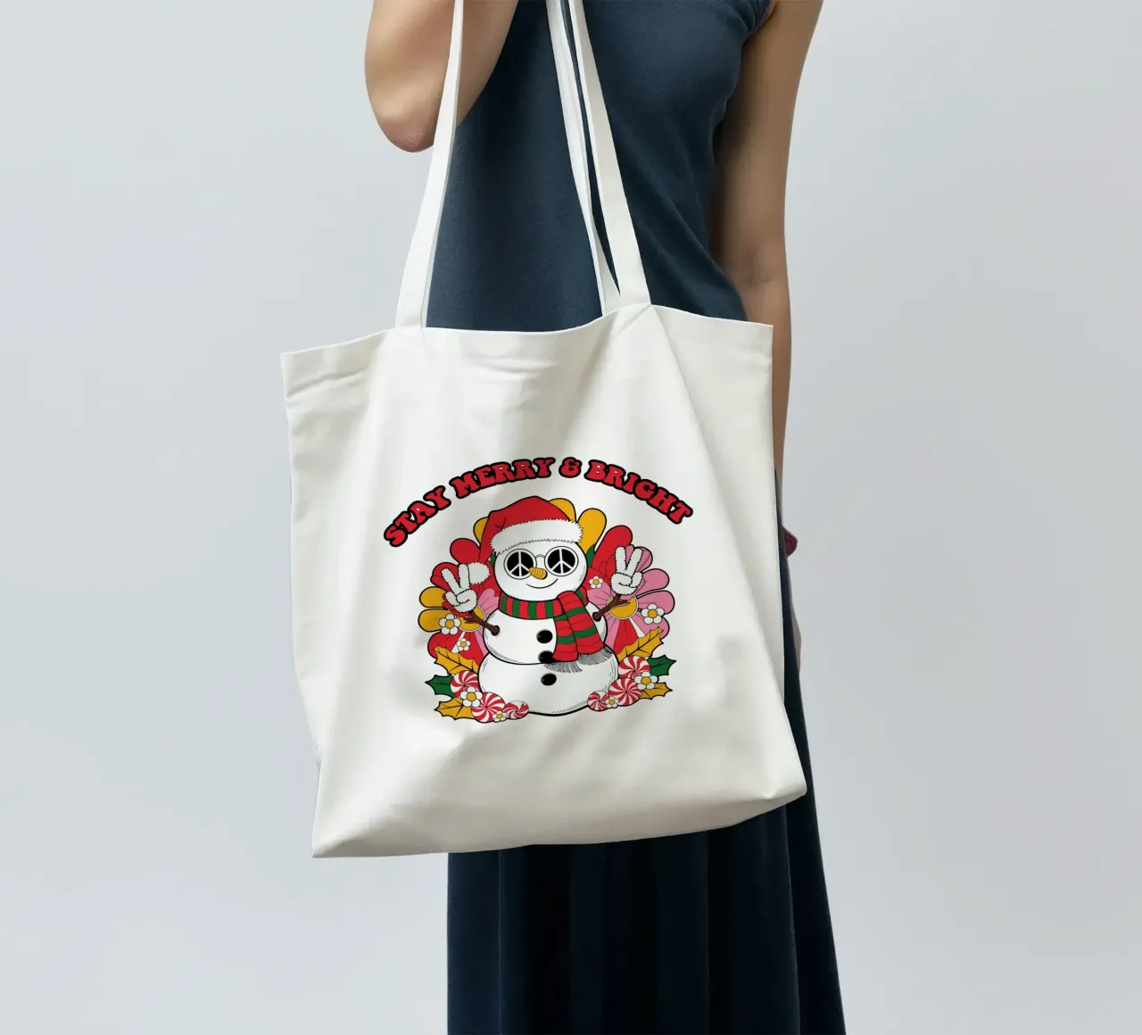 Stay Merry & Bright borsa in juta da edsonramosart