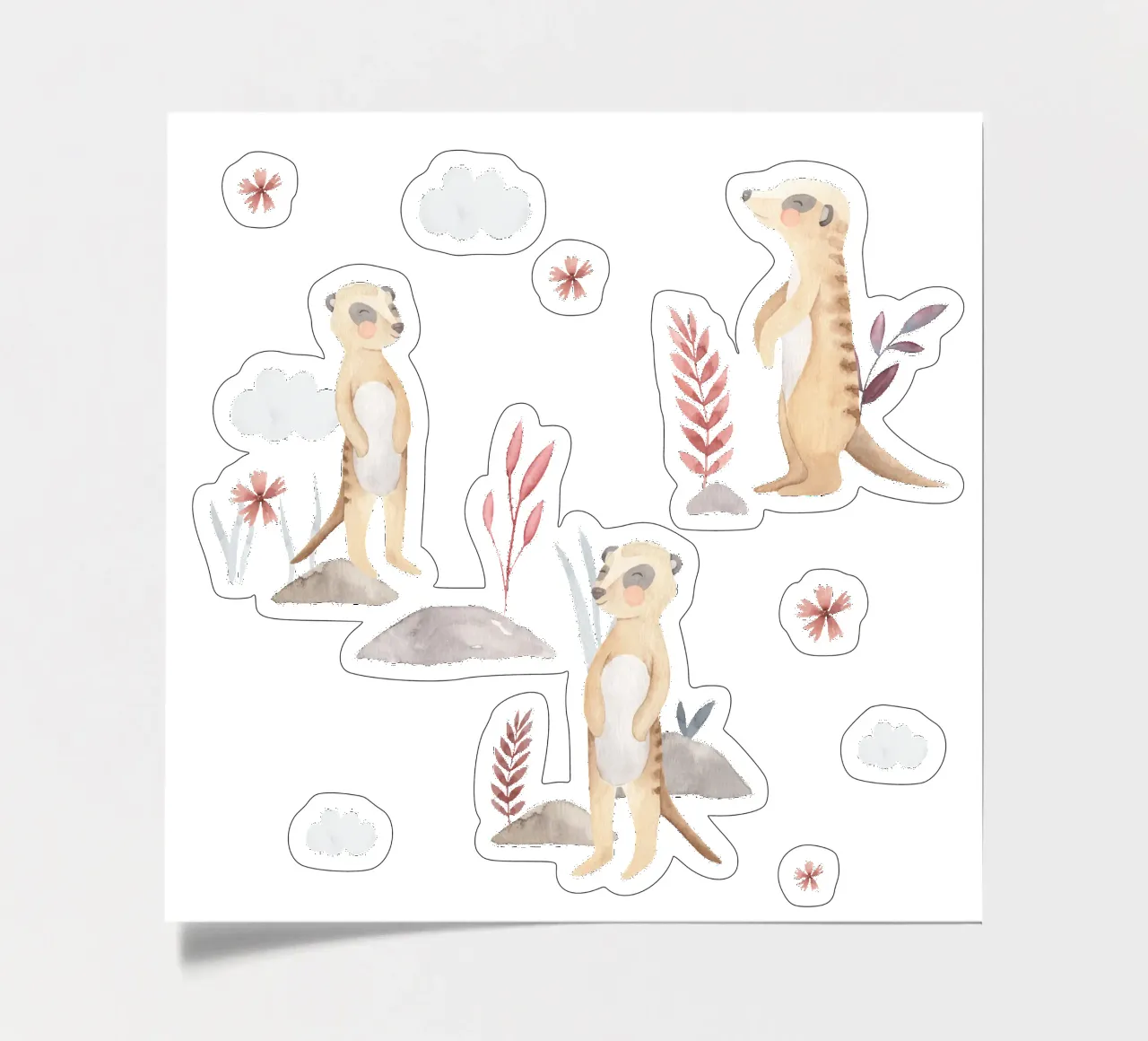Suricate planche autocollant de Sabrina Ziegenhorn