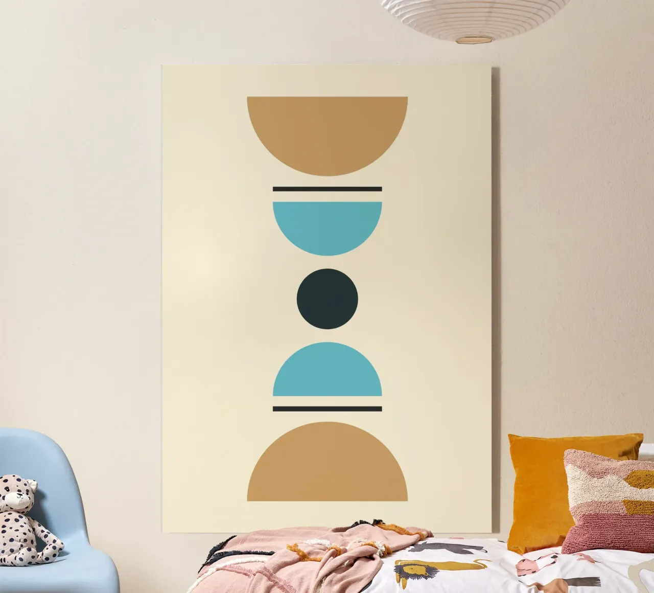 Astratto Boho metà secolo Pattern 06 plexiglass da Paigaam Studio