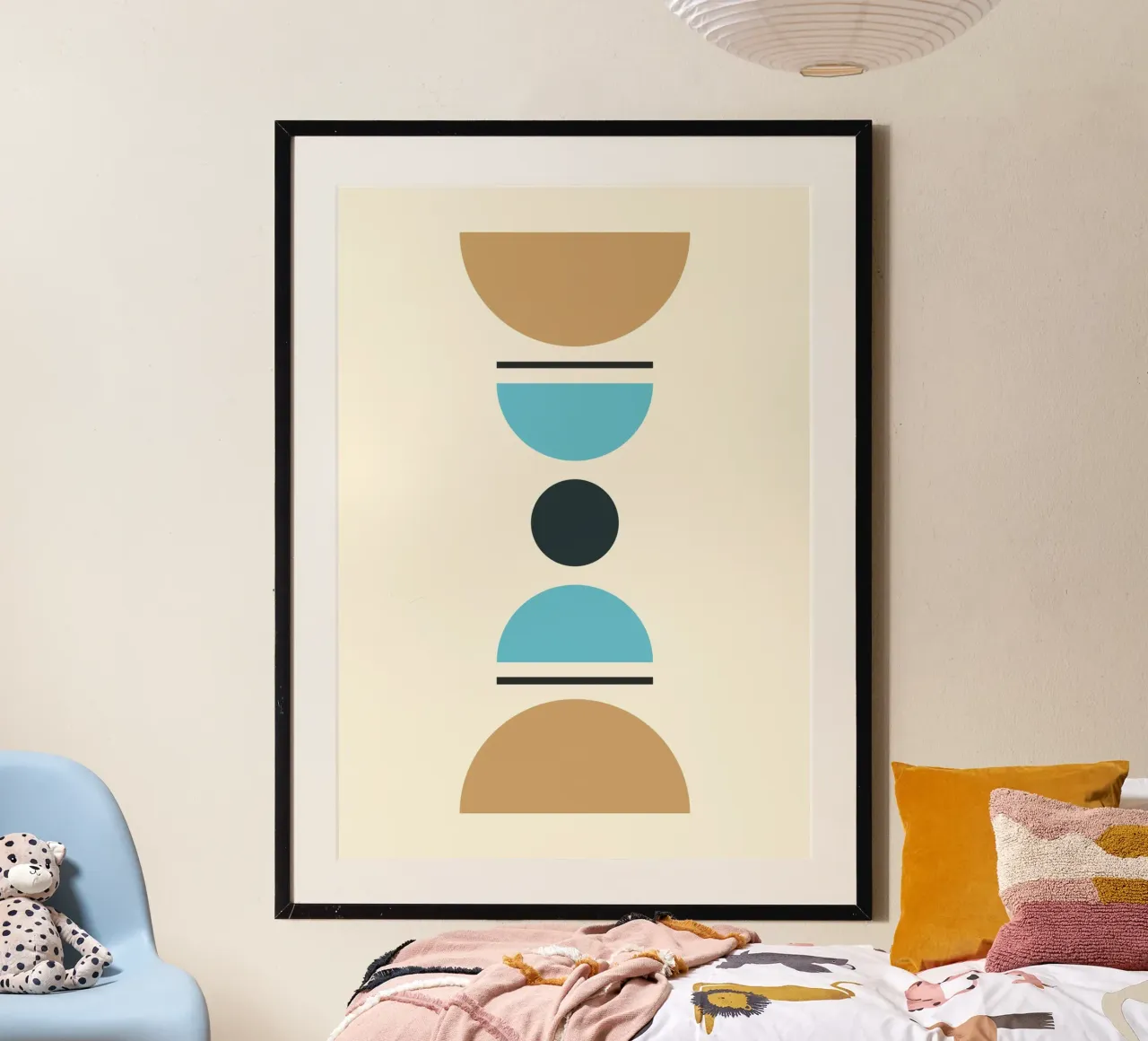 Astratto Boho metà secolo Pattern 06 carta hahnemühle da Paigaam Studio