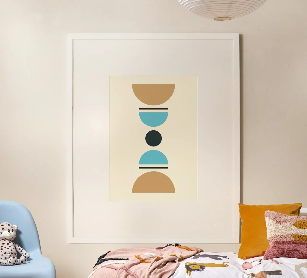 Astratto Boho metà secolo Pattern 06 carta hahnemühle da Paigaam Studio