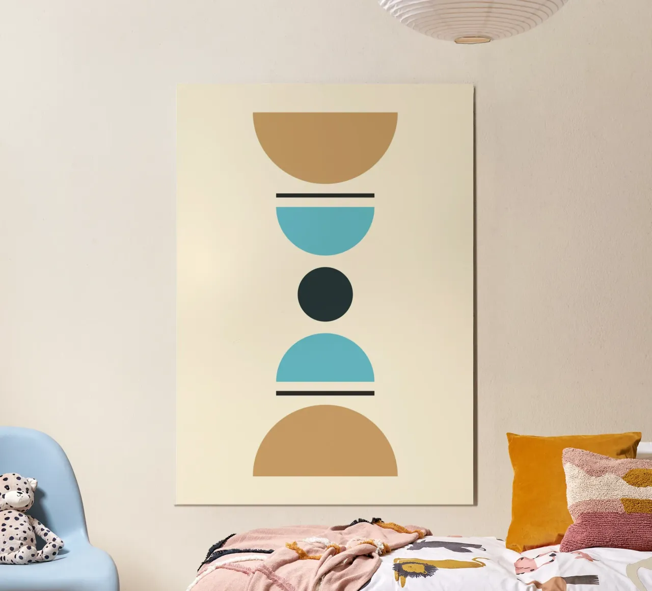 Astratto Boho metà secolo Pattern 06 carta hahnemühle da Paigaam Studio