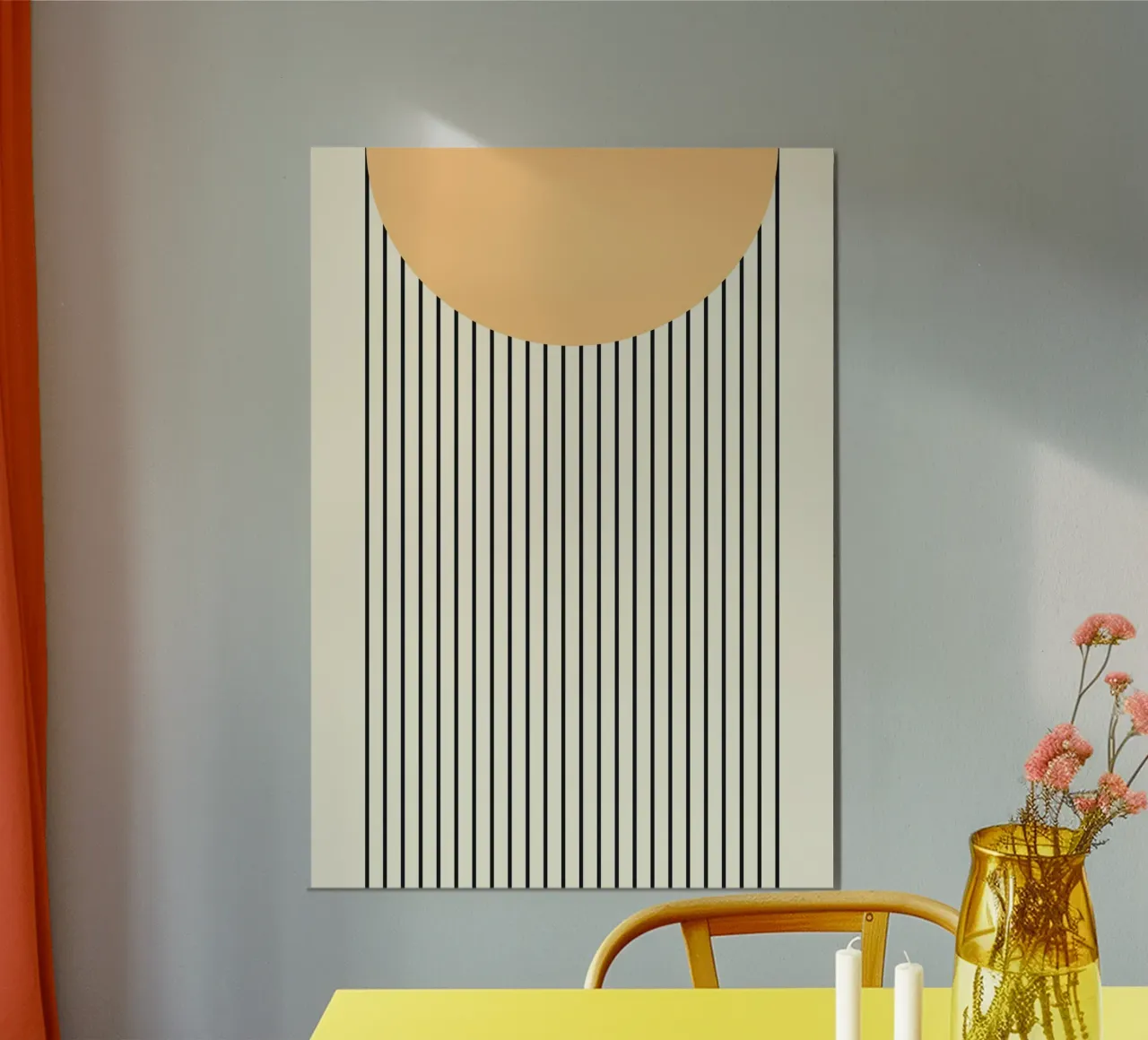 Astratto Boho metà secolo Pattern 07 alluminio dibond da Paigaam Studio