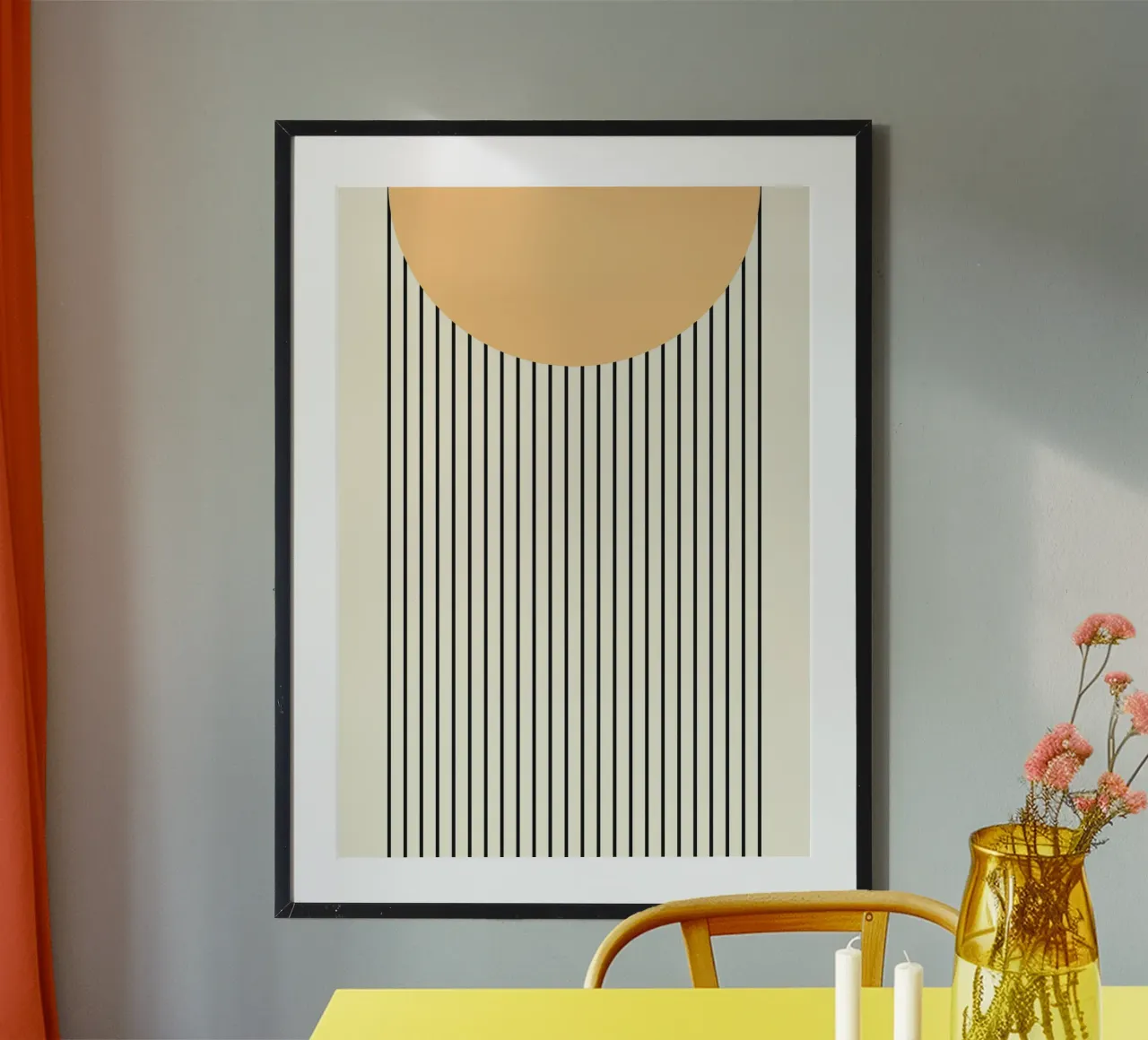 Astratto Boho metà secolo Pattern 07 carta hahnemühle da Paigaam Studio