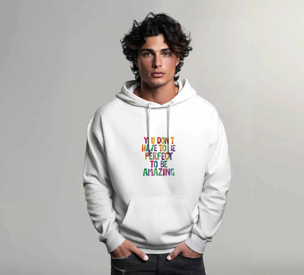 Non è necessario essere perfetti per essere straordinari Regenbogen Design felpa con cappuccio da THE MOTIVATED TYPE