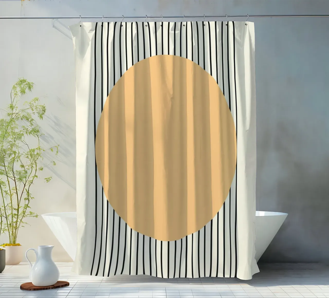 Astratto Boho metà secolo Pattern 08 tenda da doccia da Paigaam Studio