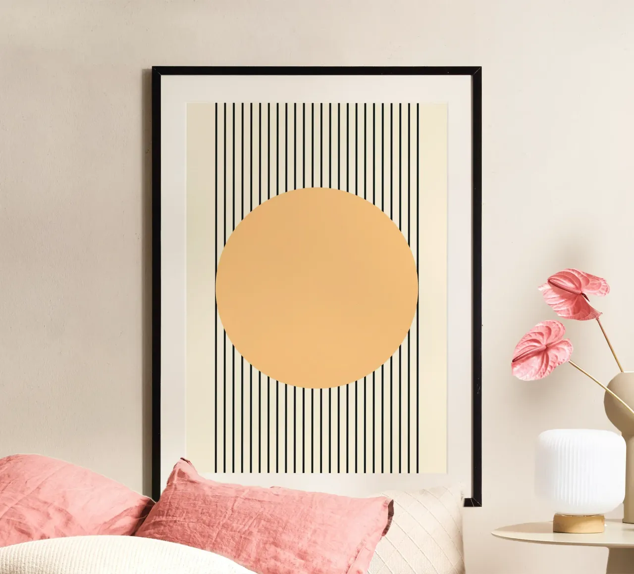 Astratto Boho metà secolo Pattern 08 poster da Paigaam Studio