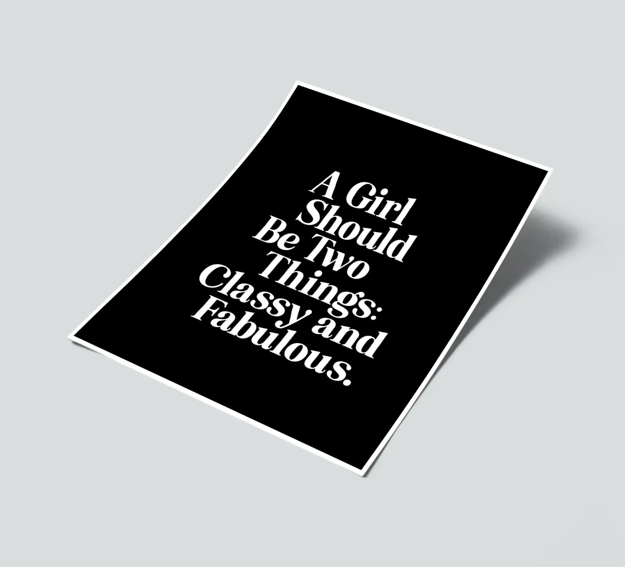 Ein Mädchen sollte zwei Dinge sein: Stilvoll und fabelhaft Zitat Stickerbogen von THE MOTIVATED TYPE