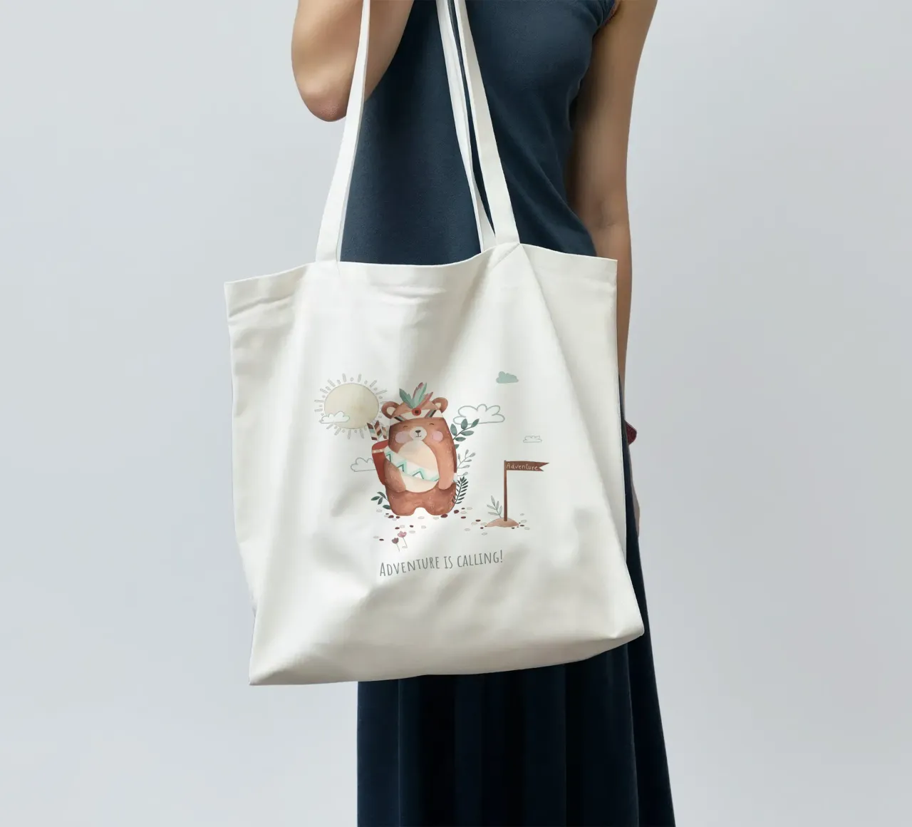 Mr. Boho tote bag by Sabrina Ziegenhorn