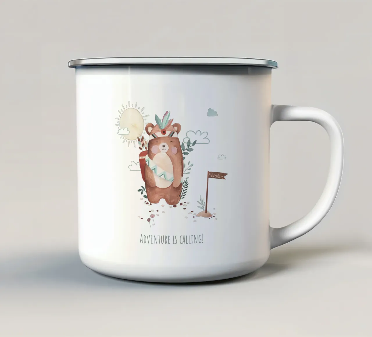 Mr. Boho taza de esmalte de Sabrina Ziegenhorn