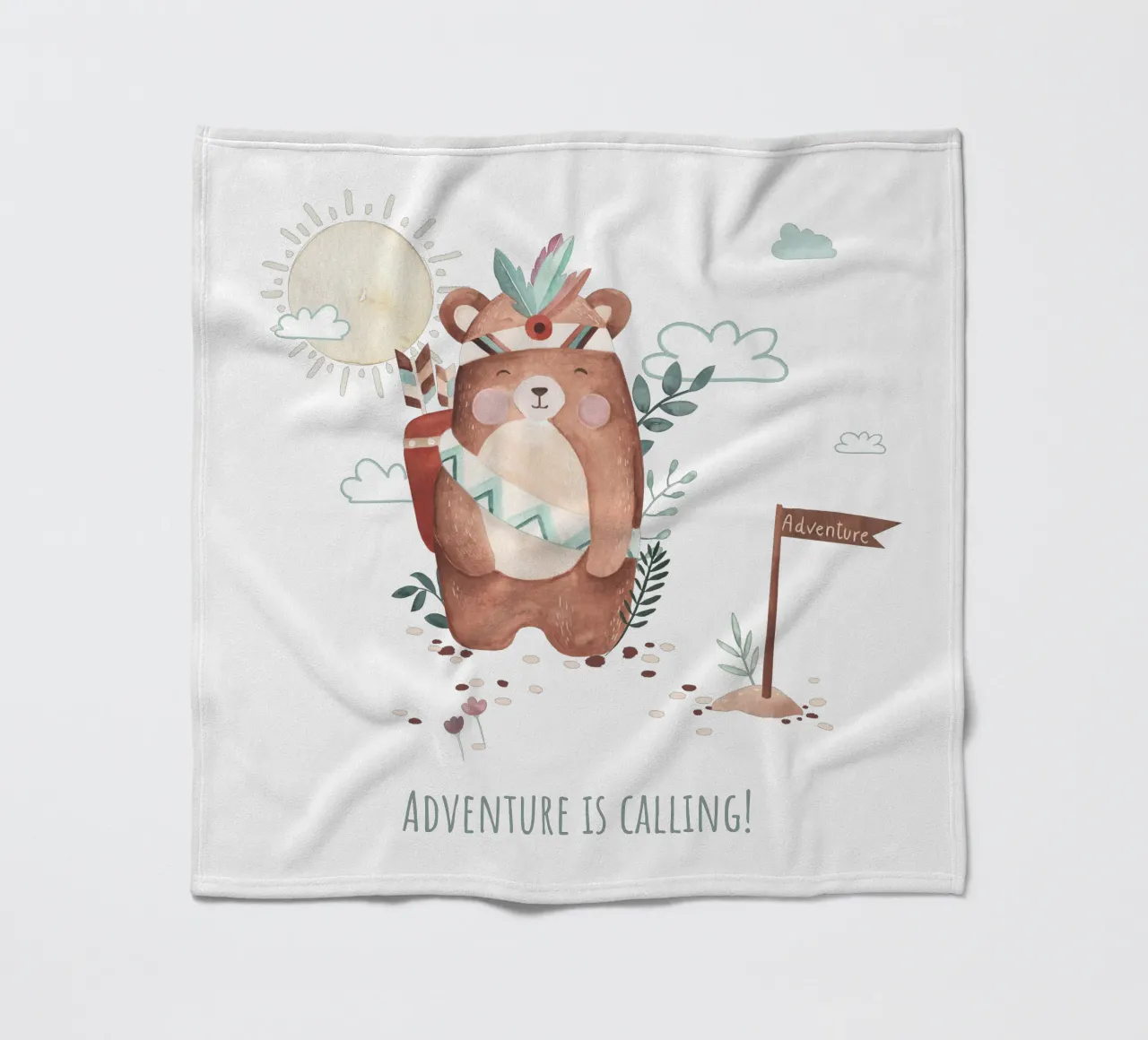 Mr. Boho fleece blanket by Sabrina Ziegenhorn