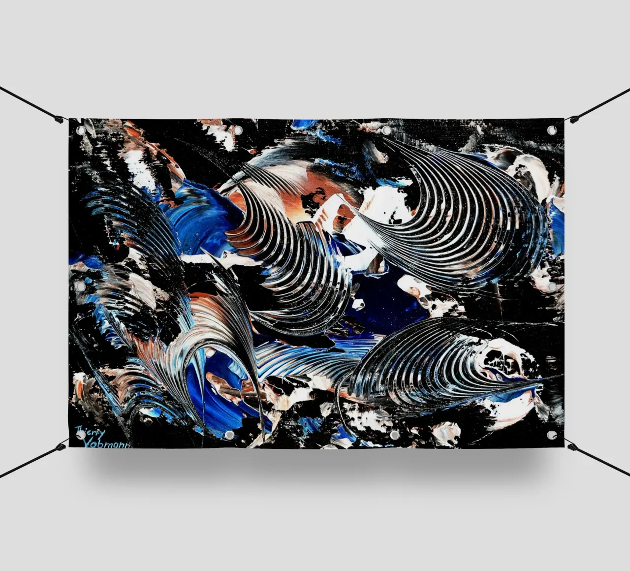 IDEAL GIFT 41 telo in pvc da Thierry Vobmann Abstract painting