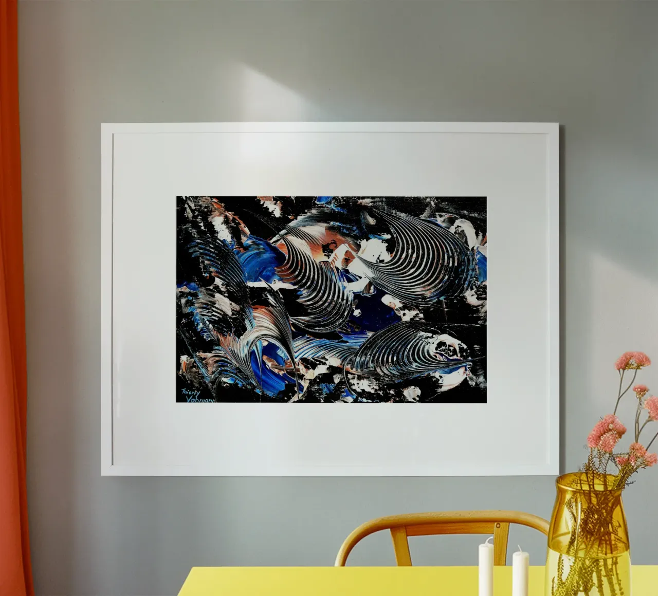 IDEAL GIFT 41 poster con telaio in plastica da Thierry Vobmann Abstract painting