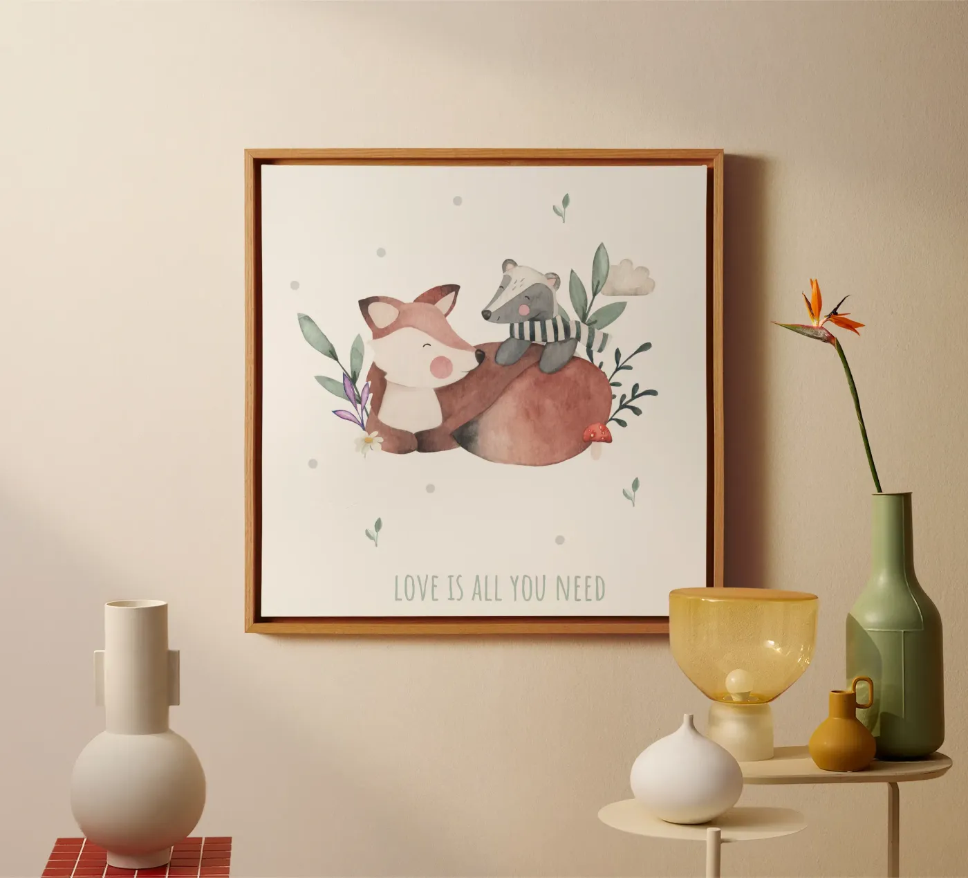 Volpe e tasso tela da Sabrina Ziegenhorn