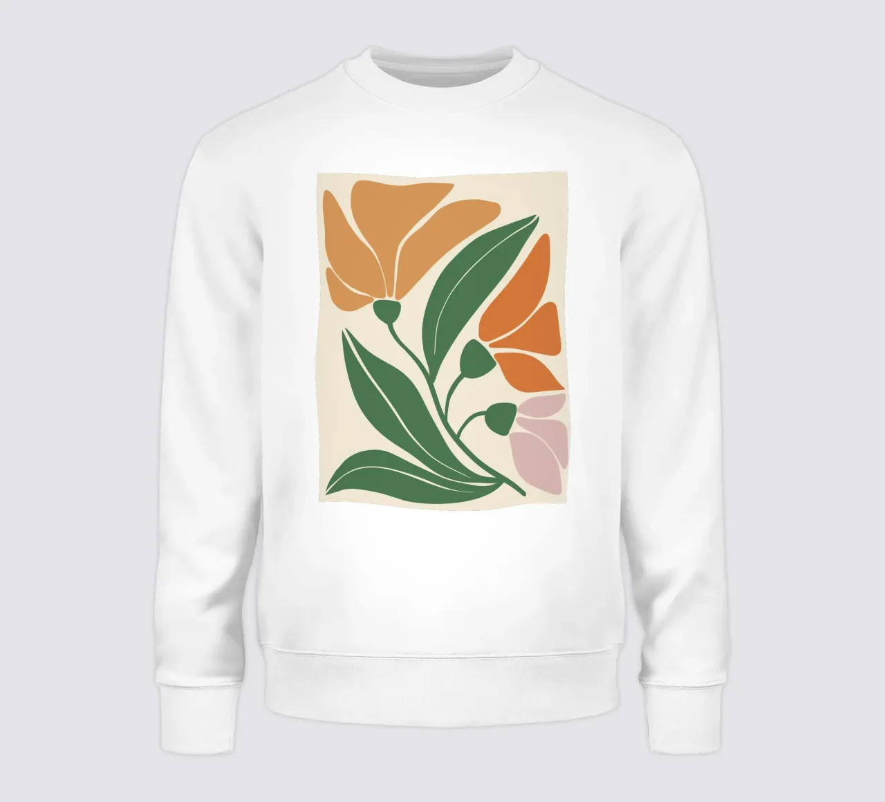 Three Flowers modern and minimalist felpa da LisaArtes