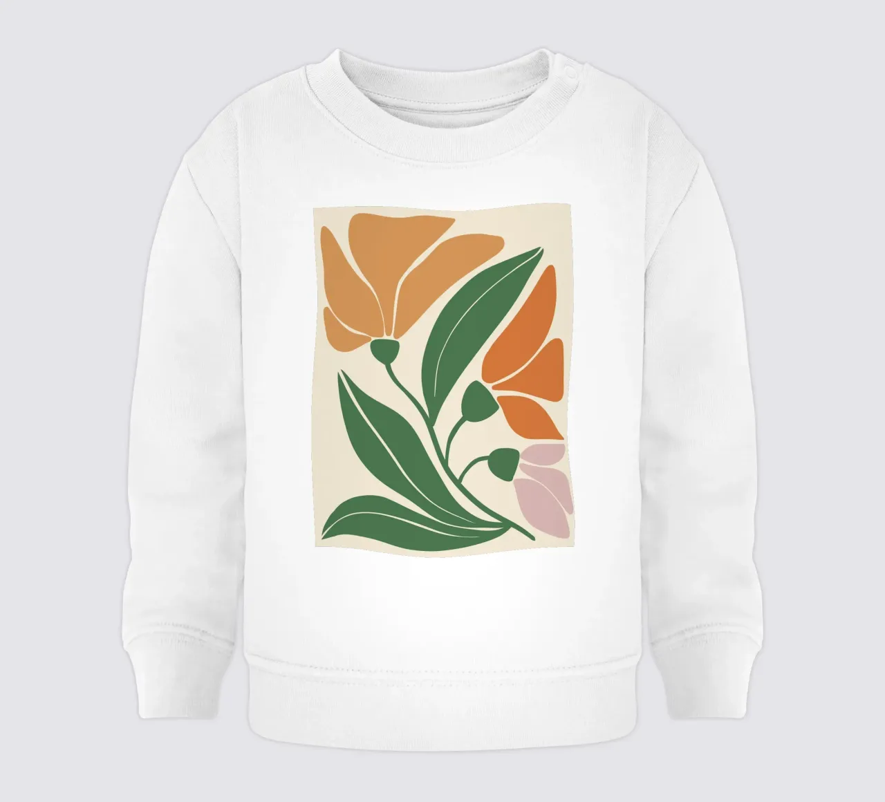 Three Flowers modern and minimalist felpa neonato da LisaArtes
