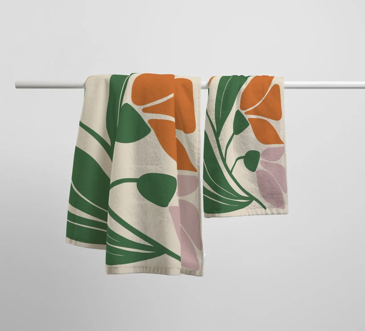 Three Flowers modern and minimalist asciugamano da bagno da LisaArtes