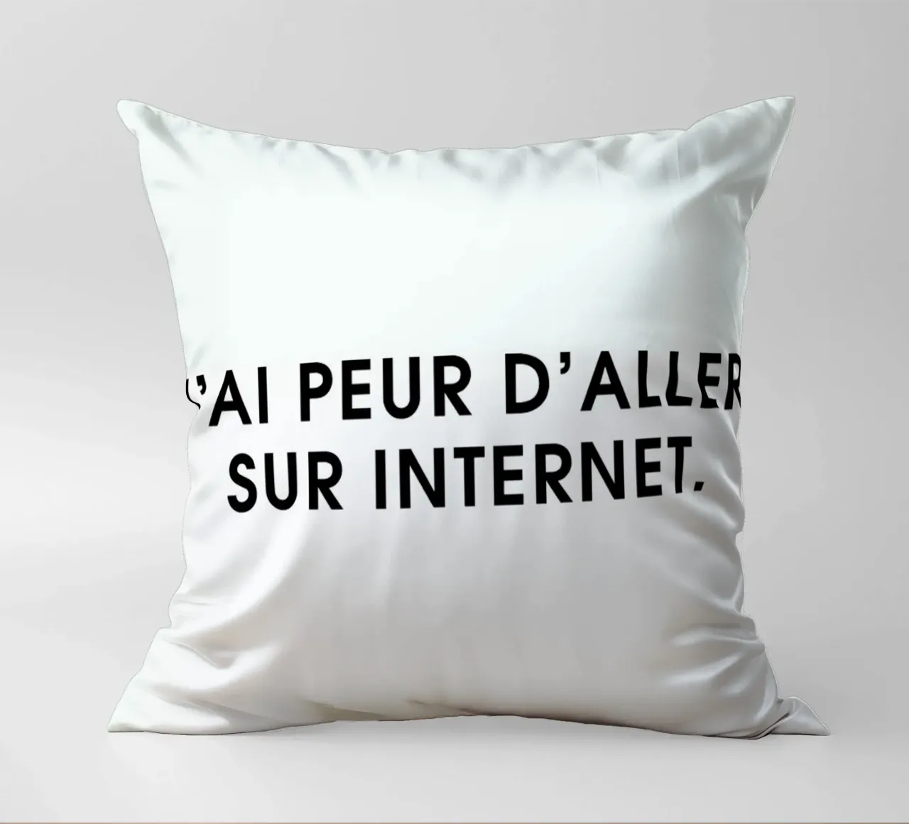 J'ai peur d'aller sur Internet - White cuscino da Intertitres