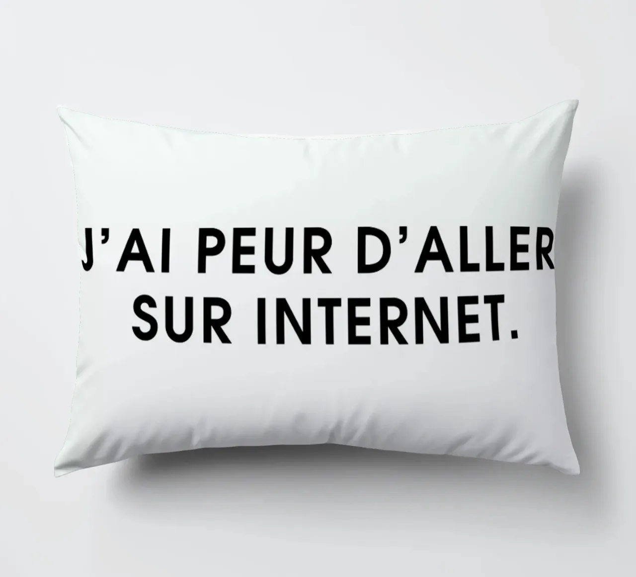J'ai peur d'aller sur Internet - White cuscino da Intertitres