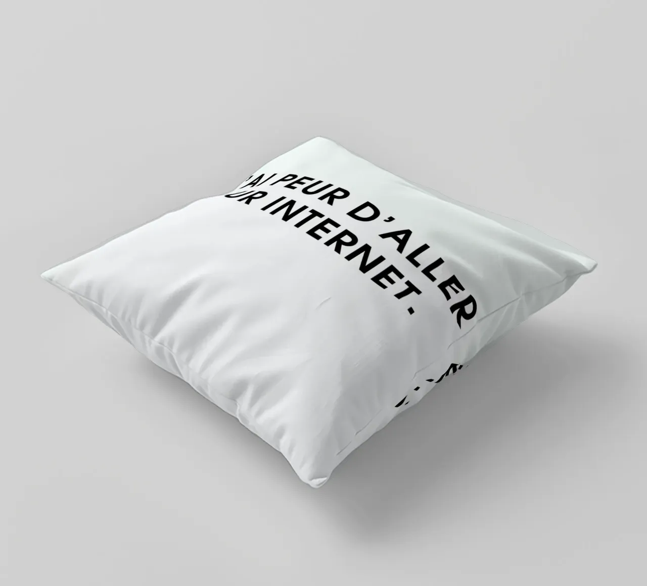 J'ai peur d'aller sur Internet - White cuscino da Intertitres