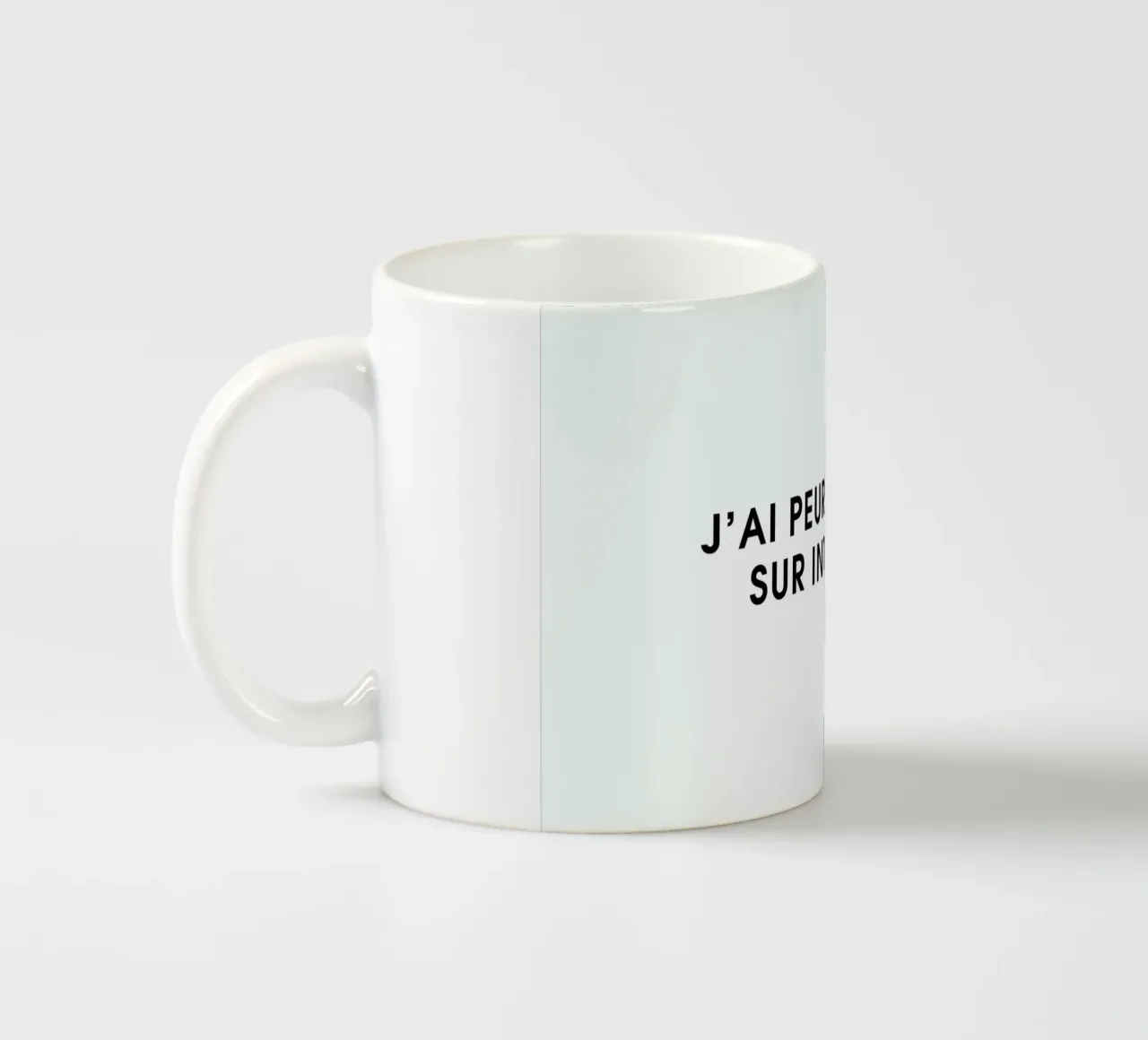 J'ai peur d'aller sur Internet - White tazza in ceramica da Intertitres