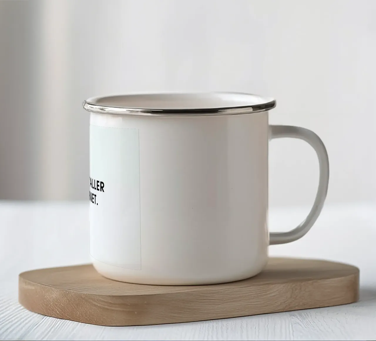 J'ai peur d'aller sur Internet - White tazza in smalto da Intertitres