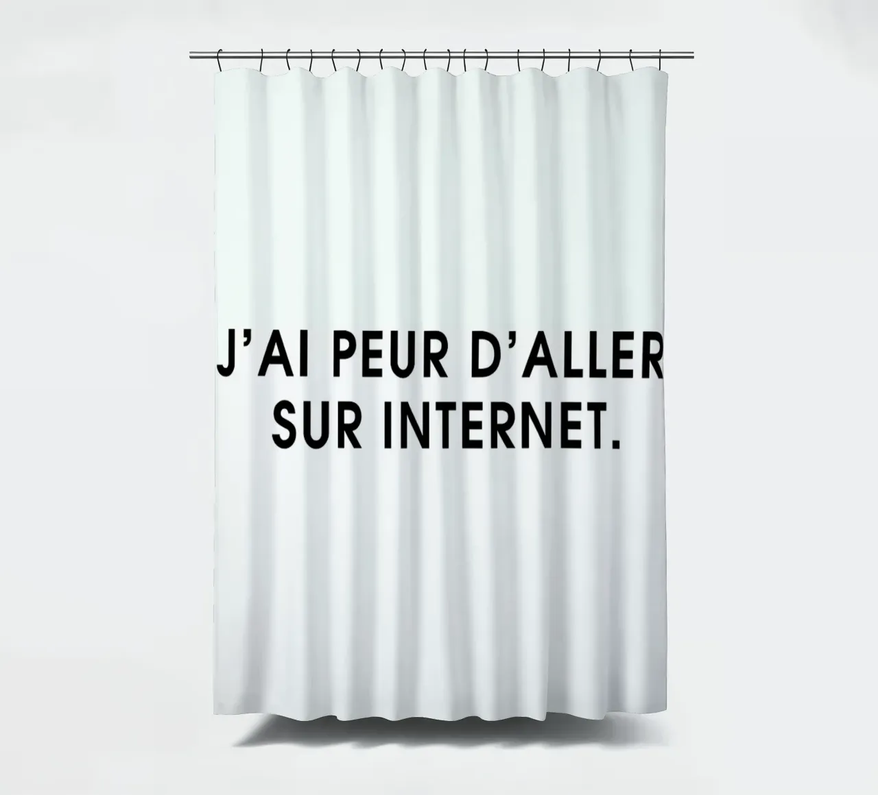 J'ai peur d'aller sur Internet - White tenda da doccia da Intertitres