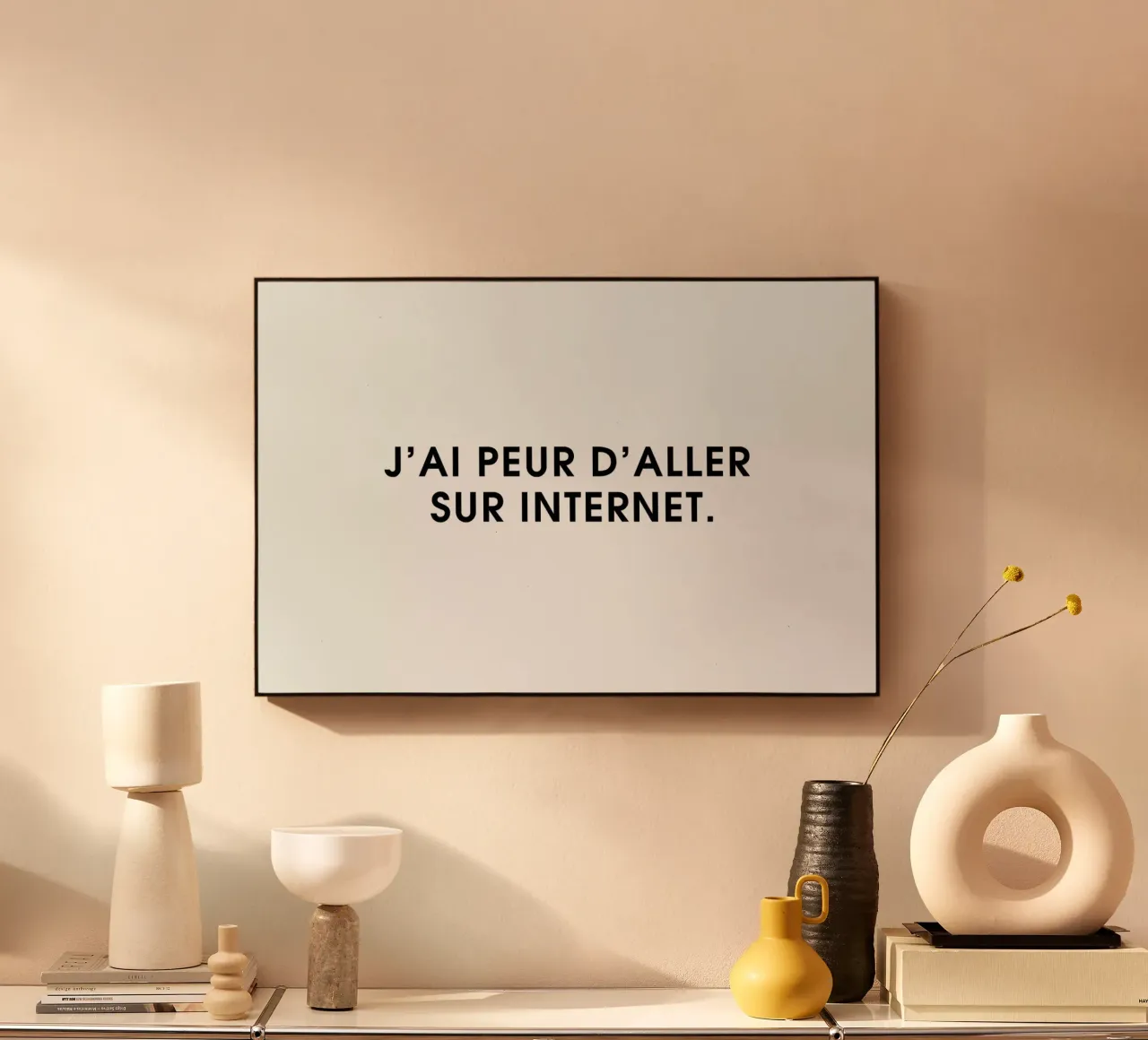 J'ai peur d'aller sur Internet - White plexiglass da Intertitres